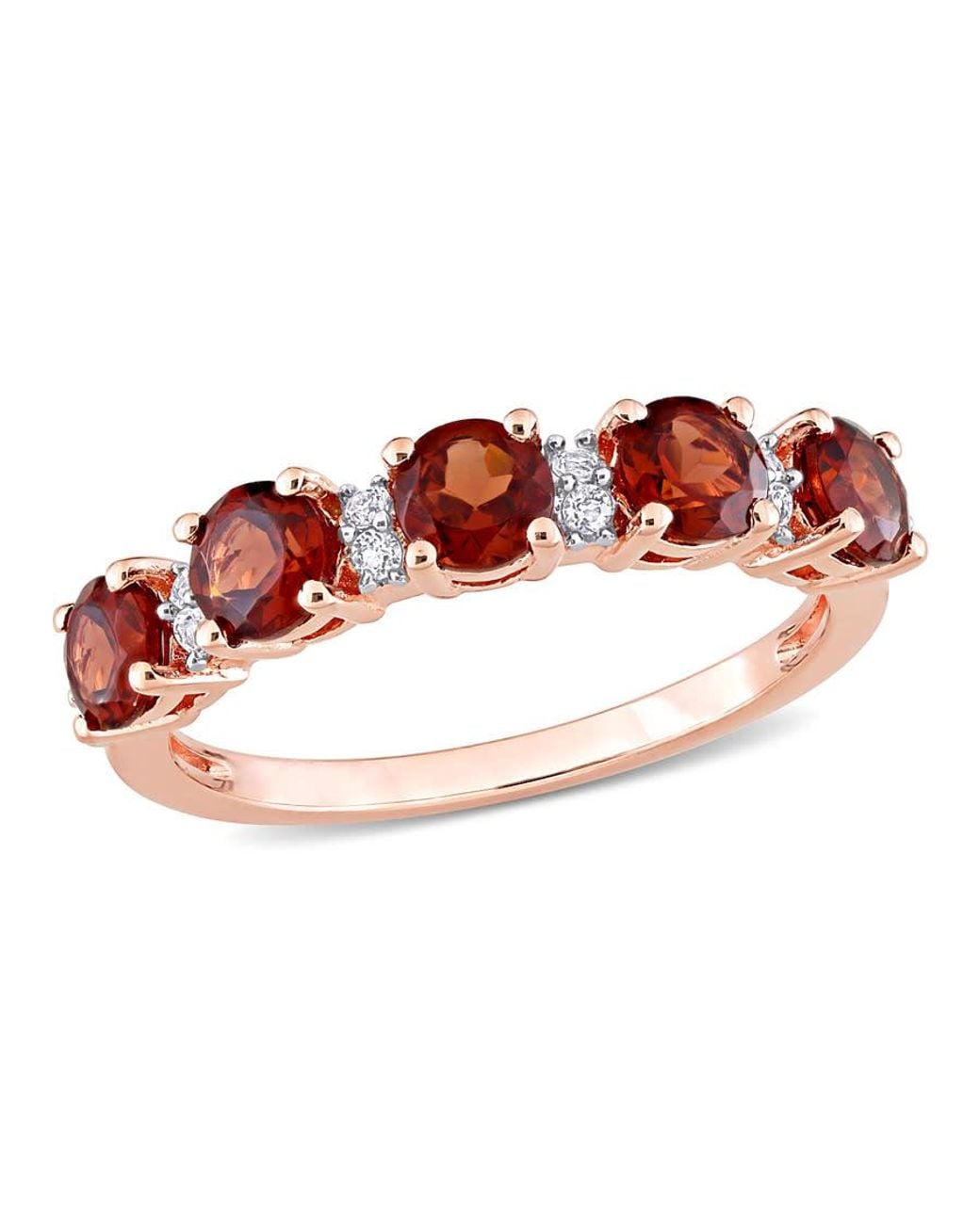 Amour Red 1 3/5 Ct Tgw Garnet And Topaz Semi Eternity Ring for men