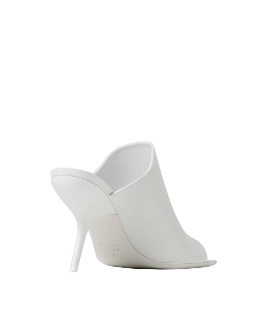 Ferragamo White Era X5 Nappa Leather Mules
