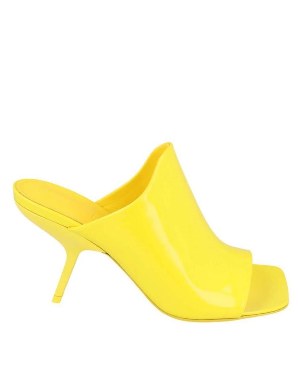 Ferragamo Yellow Ferragamo Era Patent Leather Mules