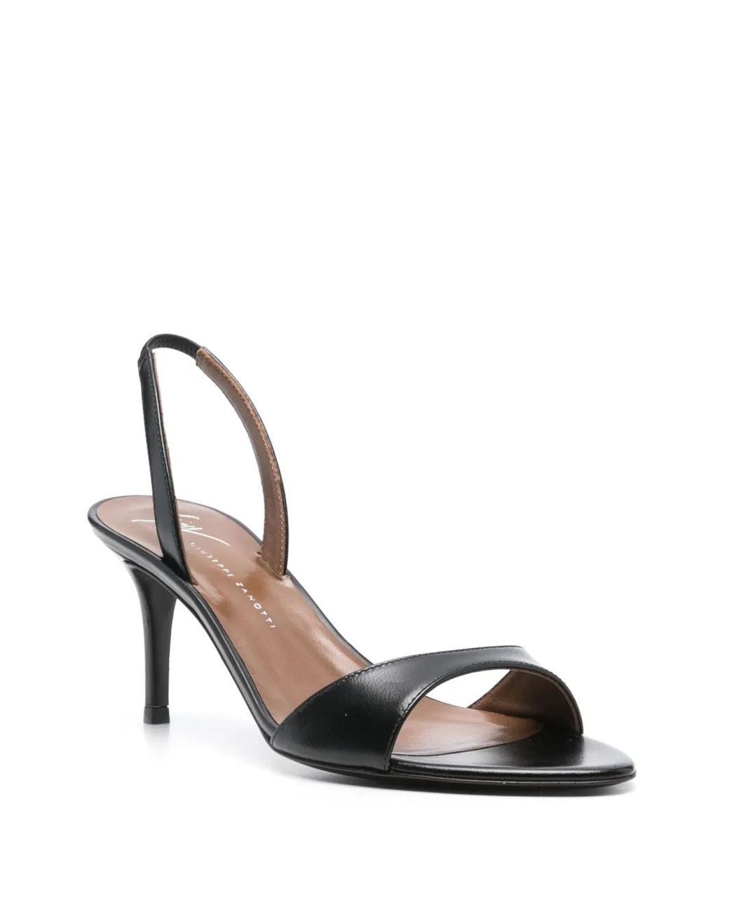 Giuseppe Zanotti Black Lilibeth Slingback Leather Sandals