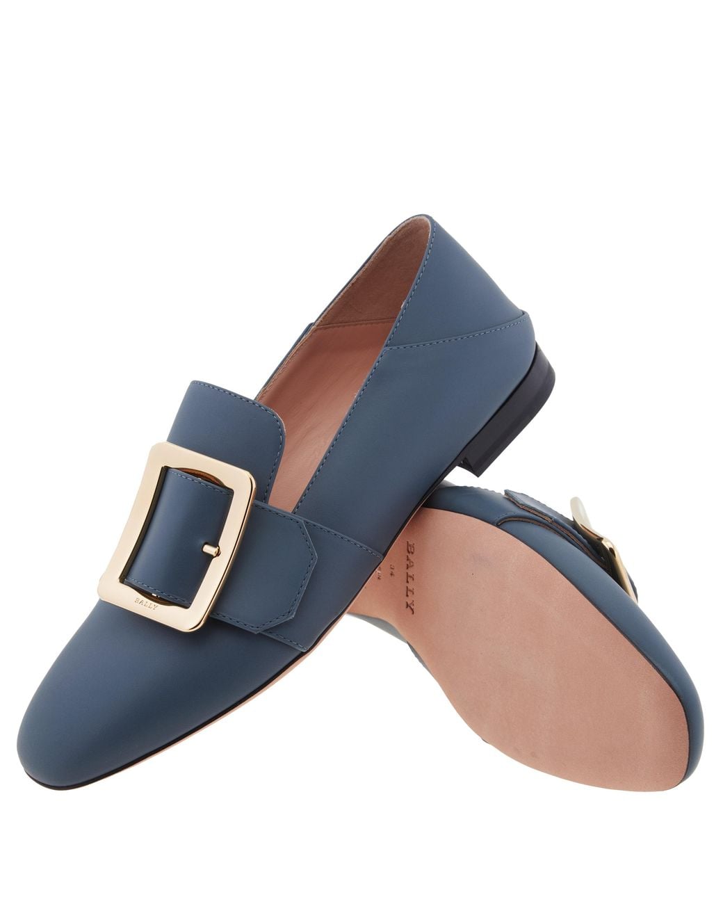Bally Blue Bell Du Jour Janelle Leather Loafers, Brand Size 34 Us Size 3.5