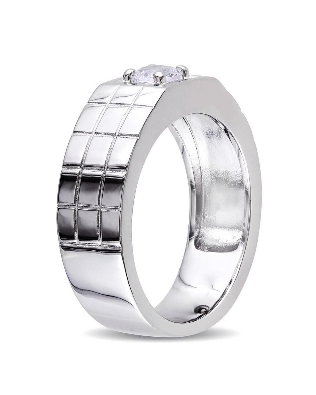Amour Metallic Created Sapphire Ring for men