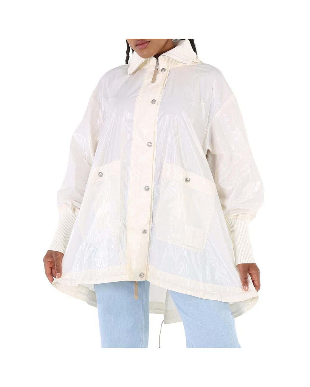 Moncler White 1952 Natural Karula Parka Utility Jacket, Brand Size 1 (Small) for men
