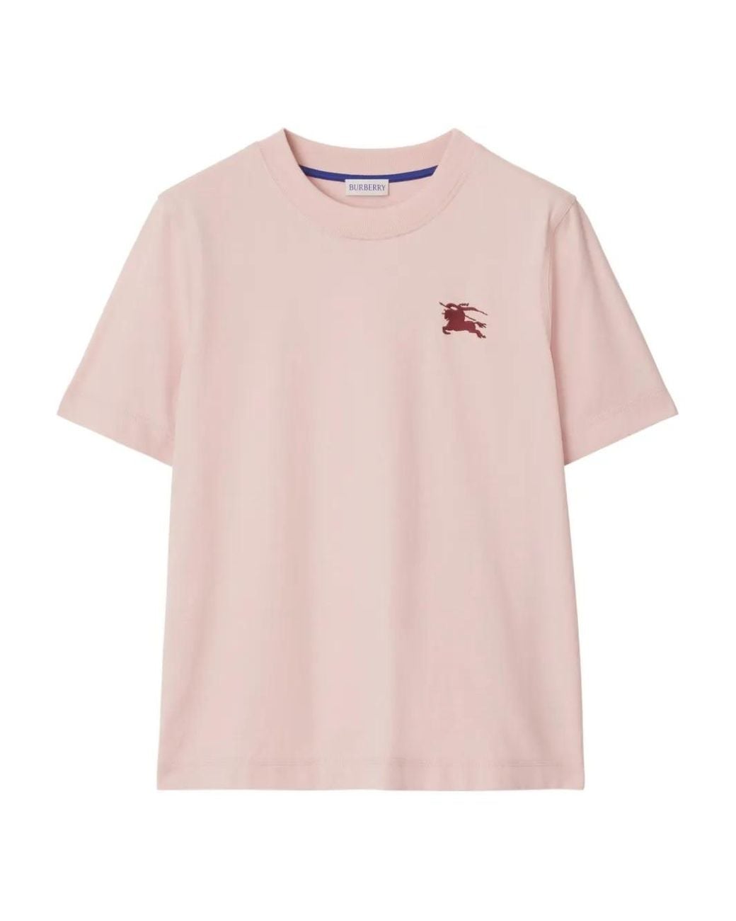 Burberry Pink Cotton T-Shirt for men
