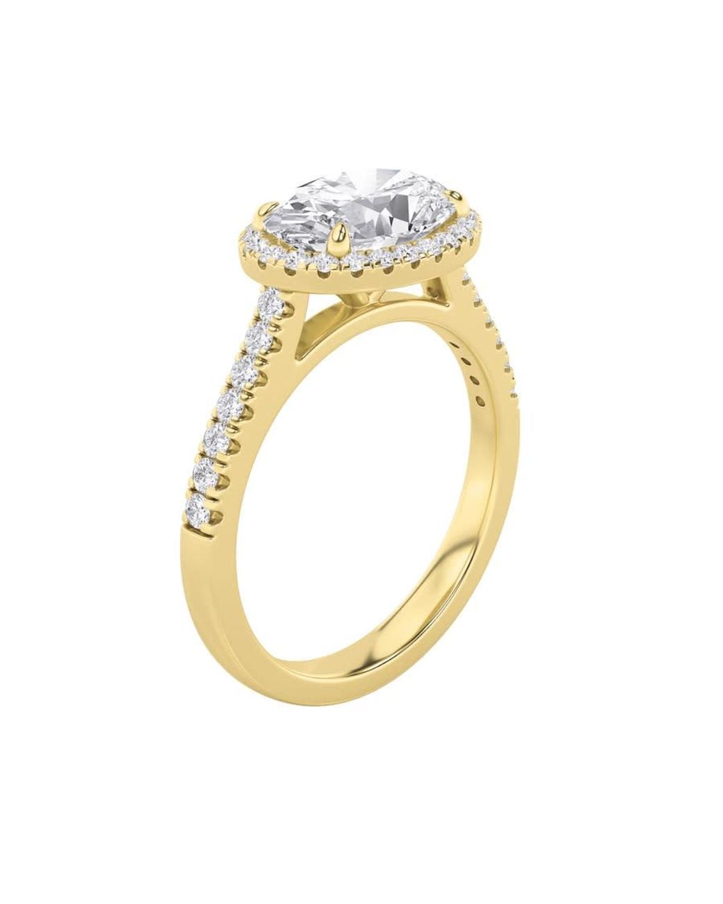 Mure And Co Metallic 2Ctw Oval Shaped Lab Grown Diamond (F/Vs) East West Accented Solitaire Ring for men