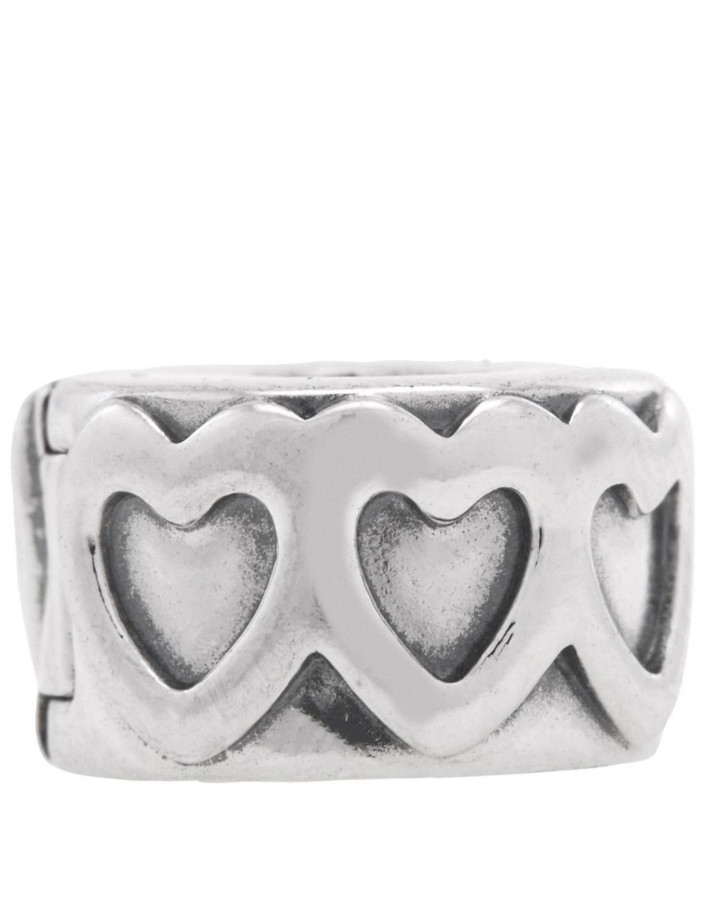 Pandora White Heart Clip for men