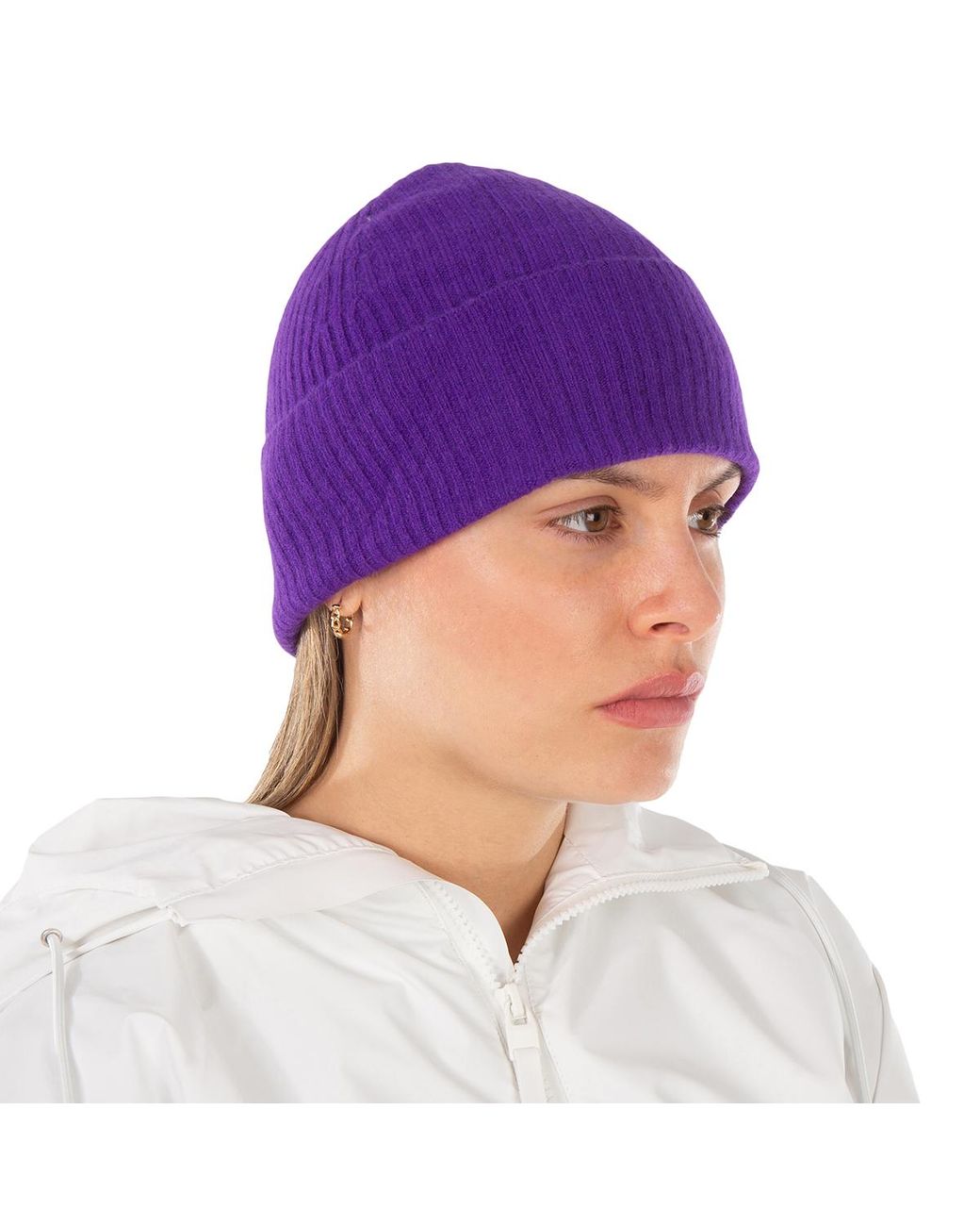 Kujten Purple Lilou Mixed Cashmere Beanie for men