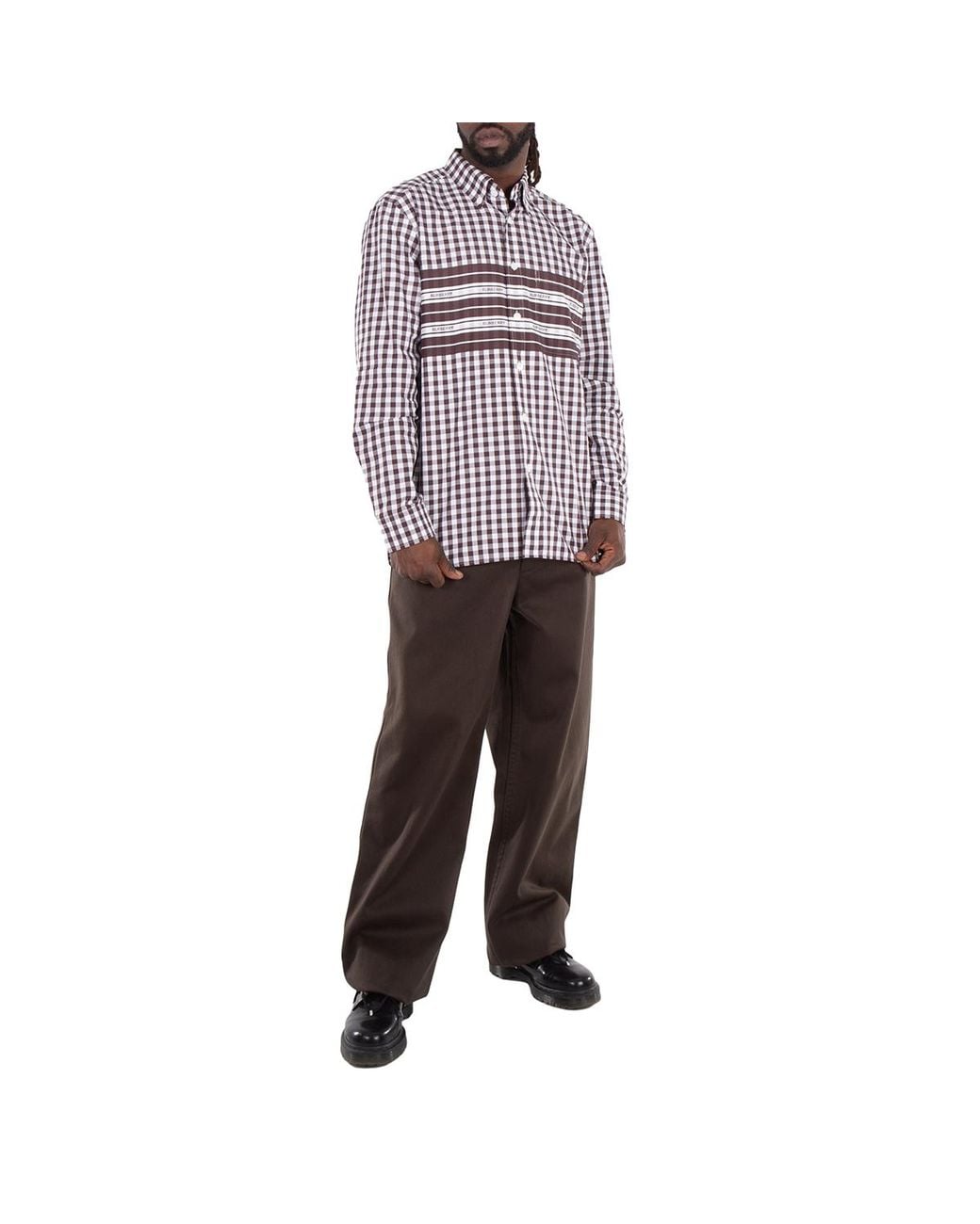 Burberry Gray Straight-Leg Loose-Fit Trousers for men