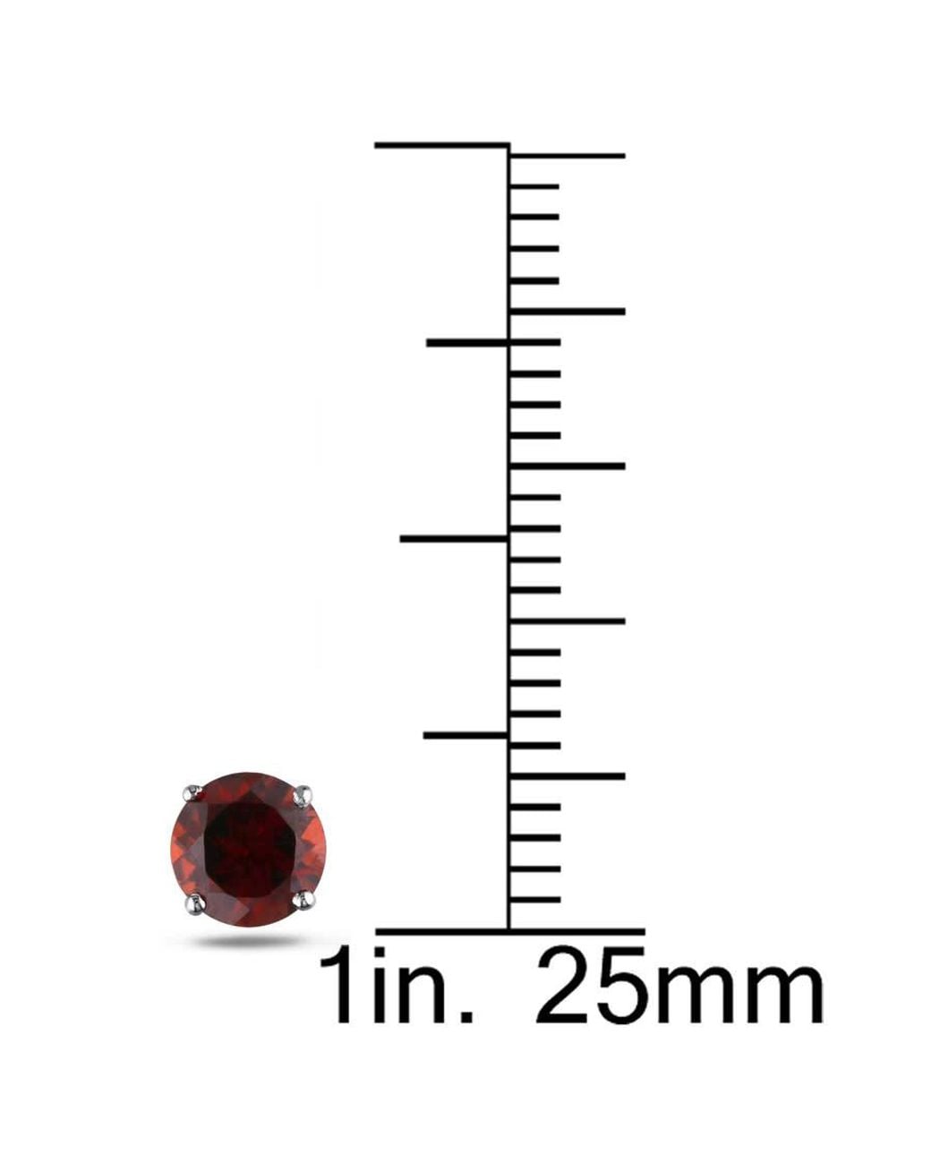 Amour Brown Garnet Stud Earrings for men