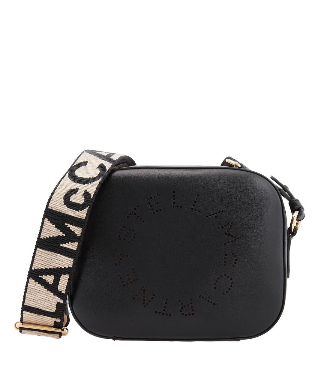 Stella McCartney Black Camera Bag With Perforated Stella Logo