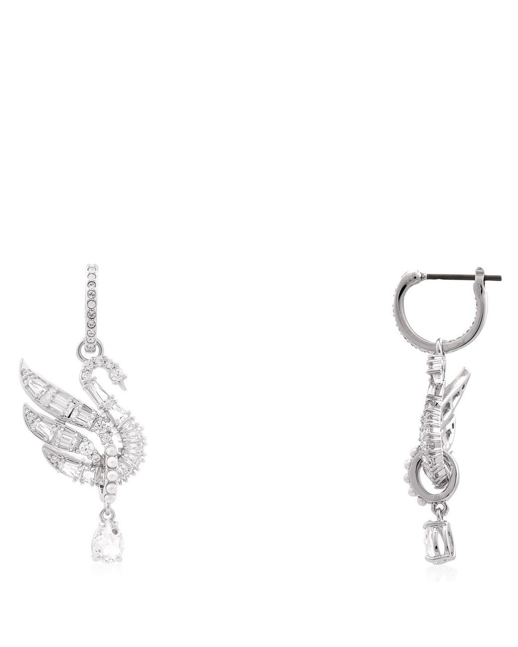 Swarovski White Rhodium Plated Swan Vienna Earrings