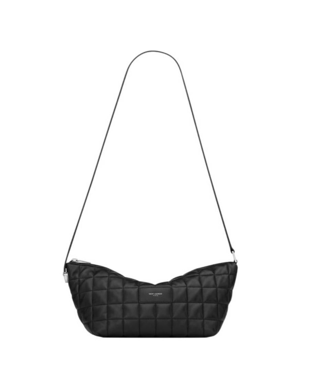 Saint Laurent Black Carre-Quilted Le Tuc Crossbody Bag for men