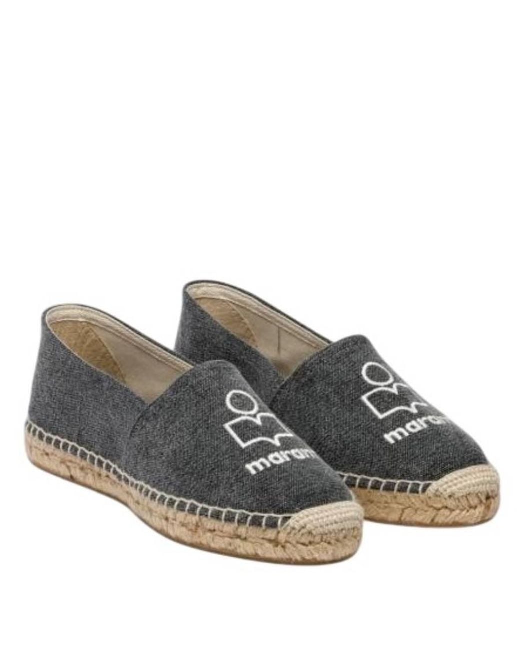 Isabel Marant Gray Canae Canvas Espadrilles