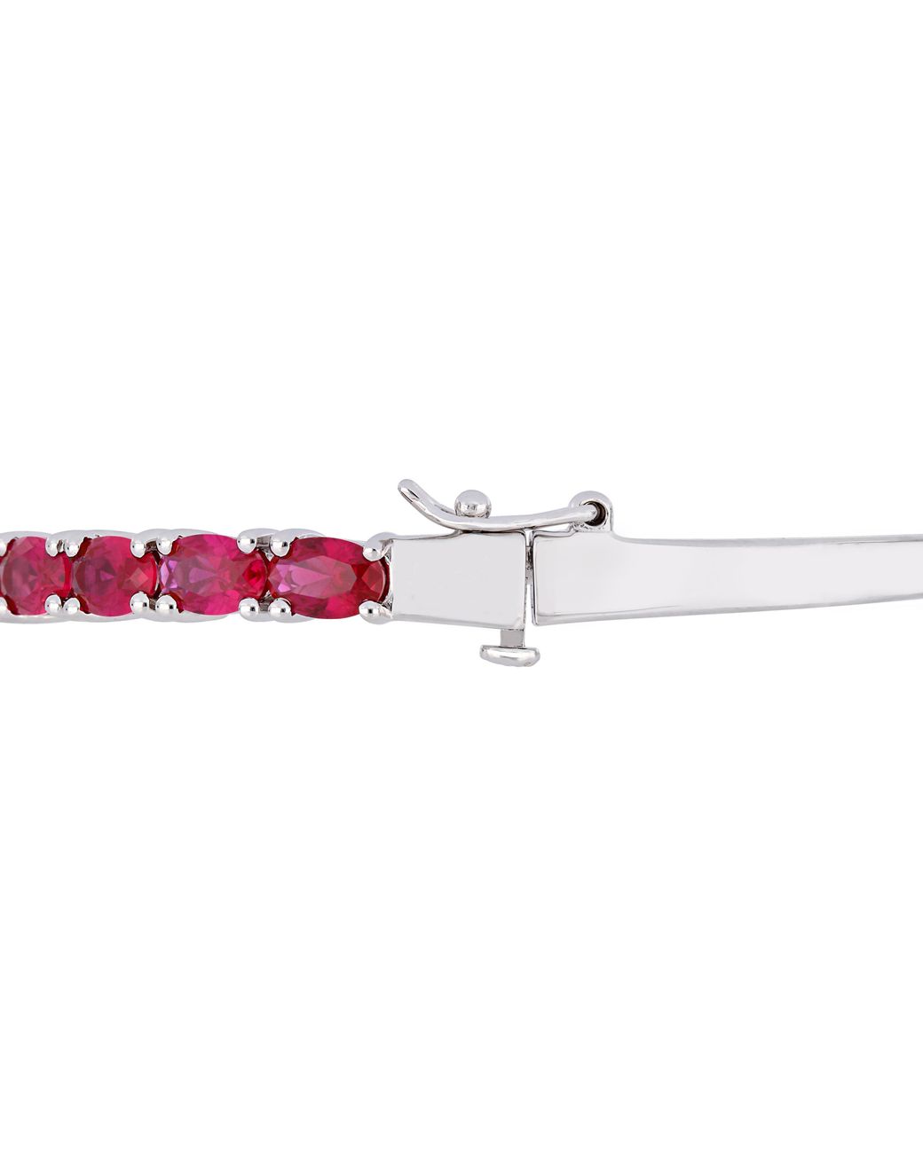 Amour Purple 11-1/4 Ct Tgw Oval-Cut Created Ruby Bangle for men