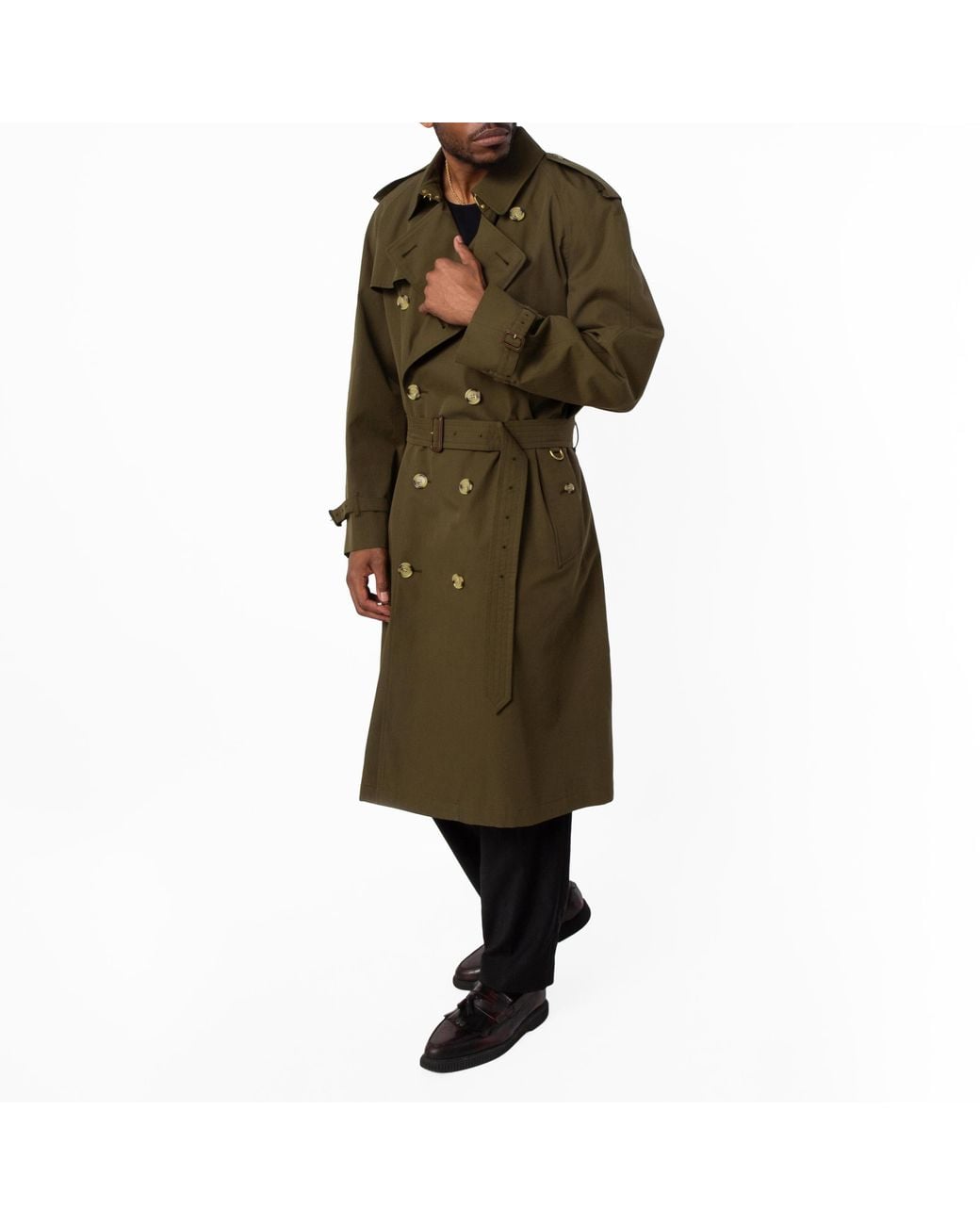 Burberry Brown Double Breasted Westminster Heritage Trench Coat, Brand Size 56 (Us for men