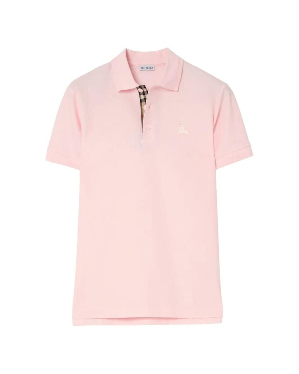 Burberry Pink Cotton Polo Shirt for men