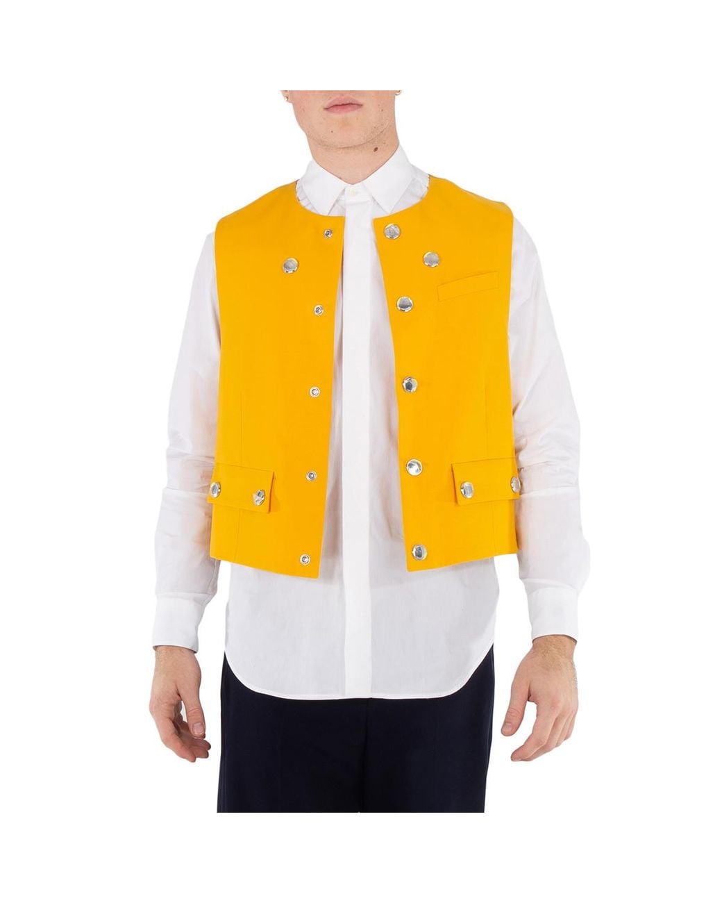 Burberry Yellow Marigold Wool Waistcoat, Brand Size 46 (Us for men
