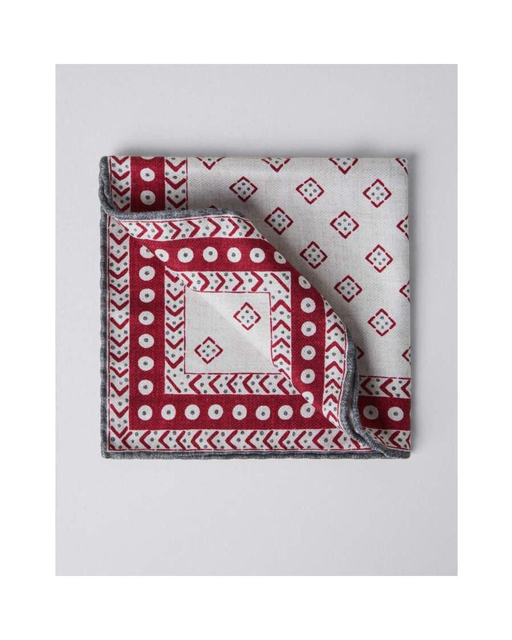 Brunello Cucinelli Multicolor Champagne Silk Pocket Square for men