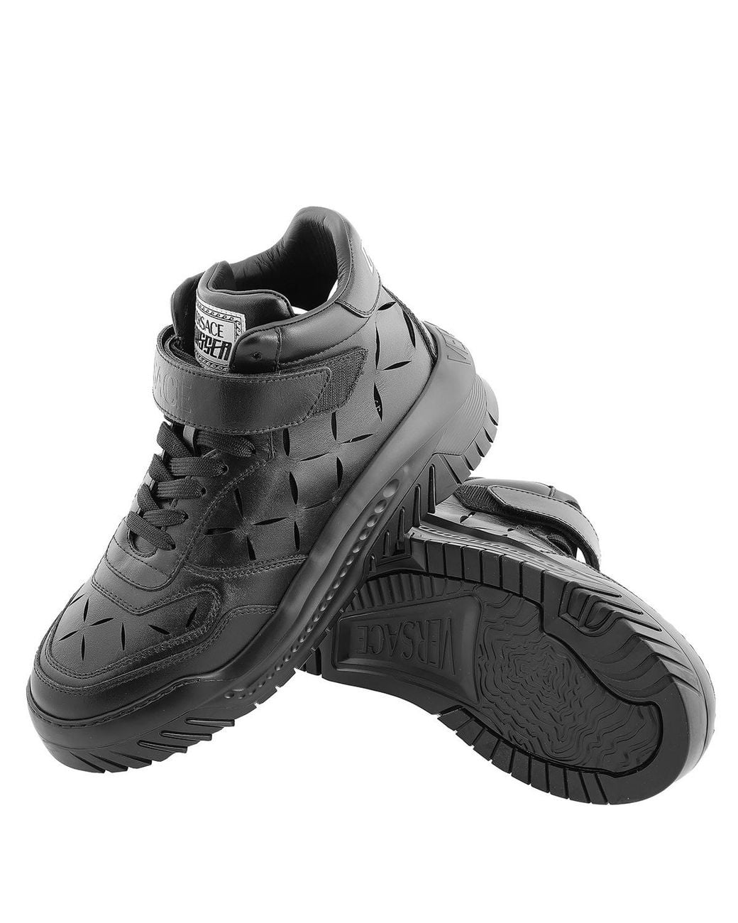Versace Black Palladium Odissea High Top Sneakers, Brand Size 42 Us for men