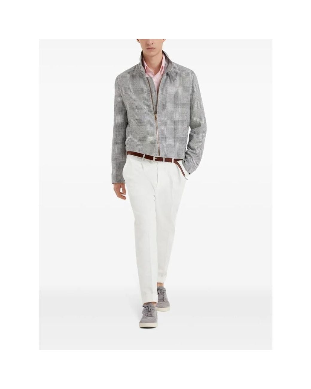Brunello Cucinelli White Tailored Trousers With Button Detail, Brand Size 54 (Us for men
