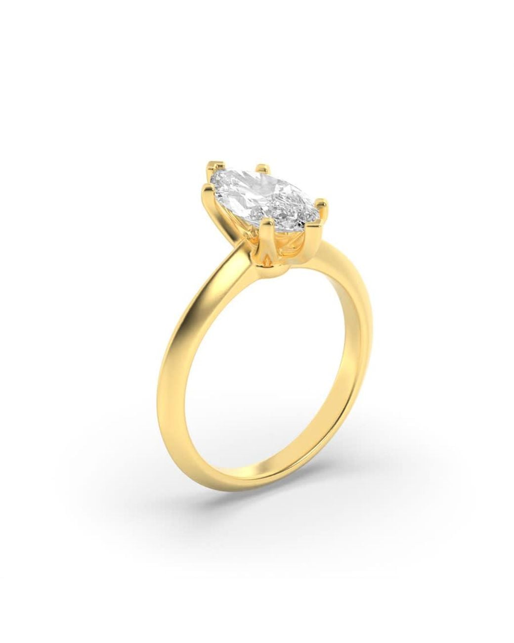 Mure And Co Metallic 1Ctw Marquise Shaped Lab Grown Diamond (F/Vs) Knife Edge Shank Solitaire Engagement Ring for men