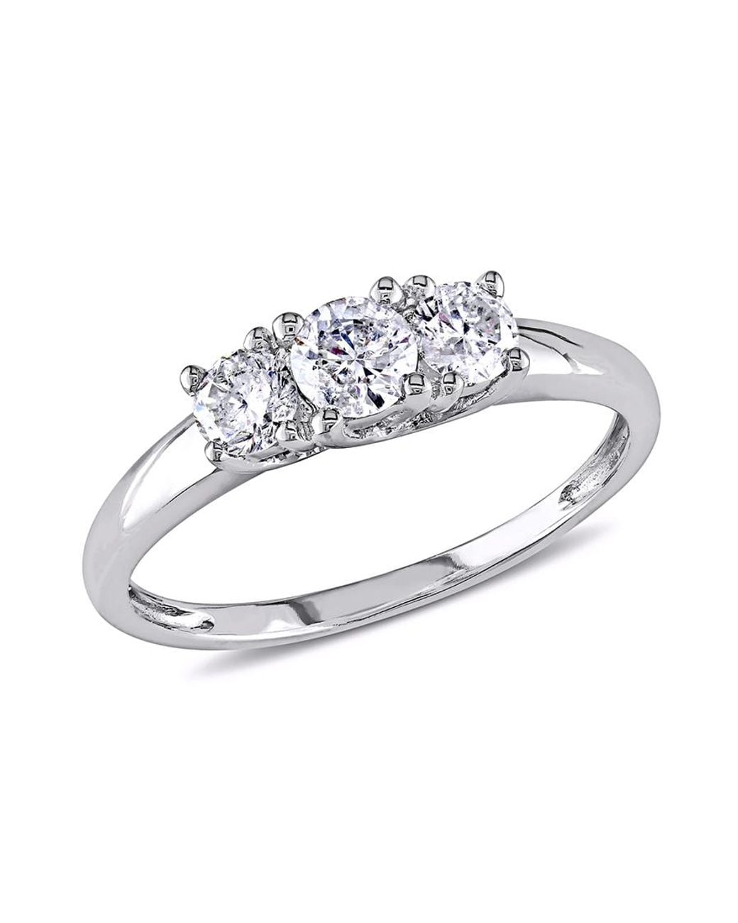 Amour Metallic 1/2 Ct Tw Three-Stone Diamond Engagement Ring for men