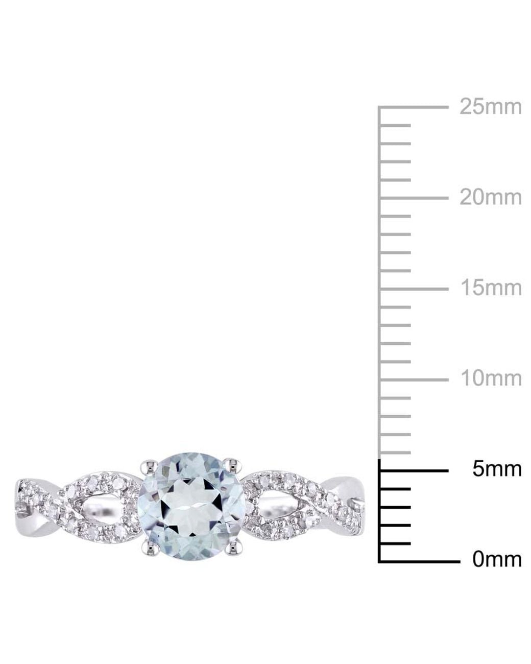 Amour Metallic 1/10 Ct Tw Diamond And Aquamarine Engagement Ring for men
