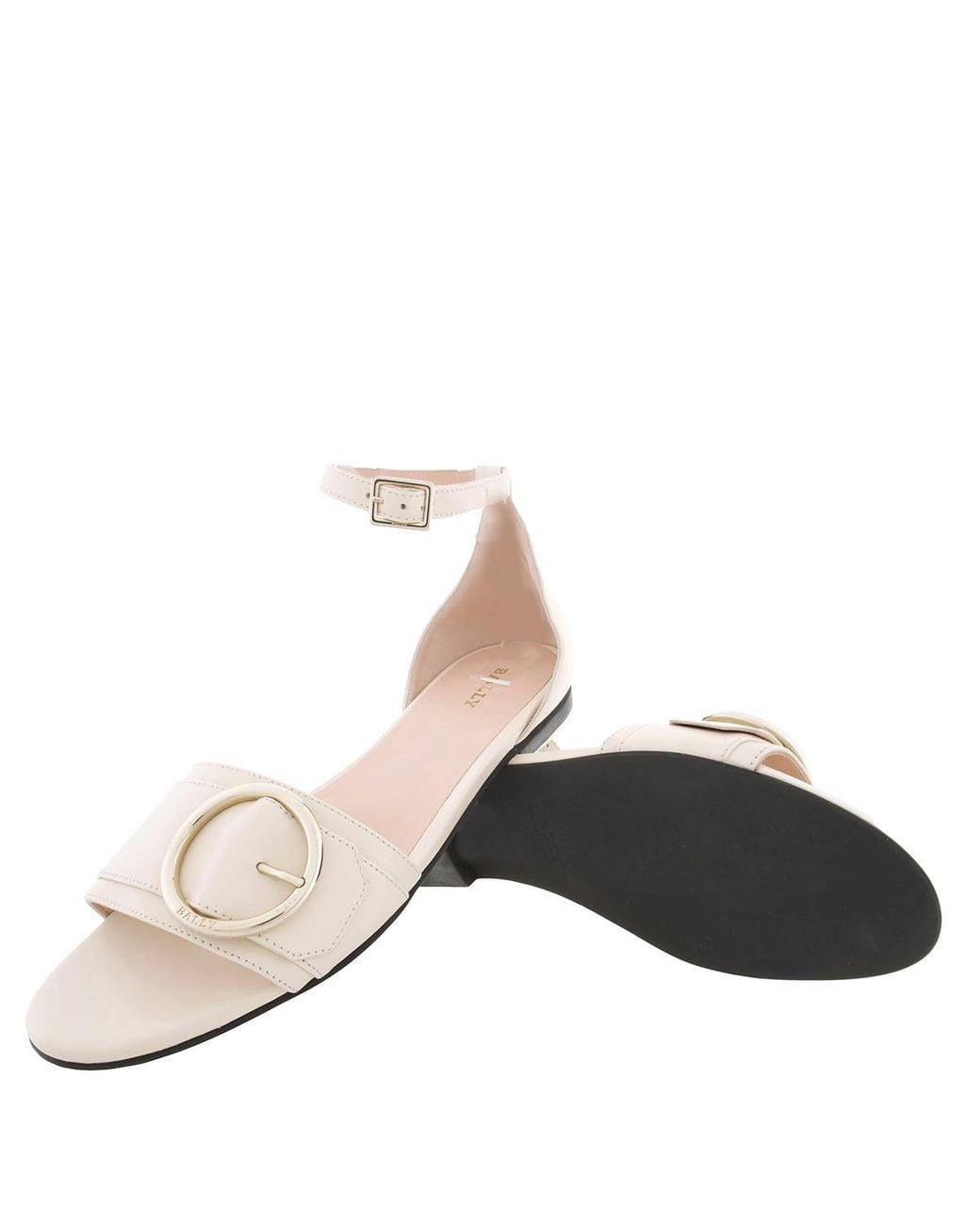 Bally Natural Catrina Leather Flat Sandals