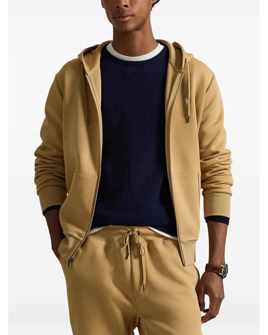 Polo Ralph Lauren Green Double Knit Polo-Pony Hoodie for men