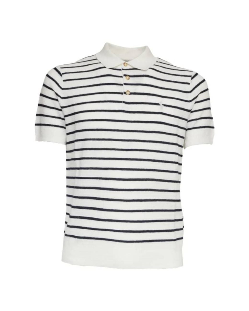 Polo Ralph Lauren White Short-Sleeve Polo Collar Sweater for men