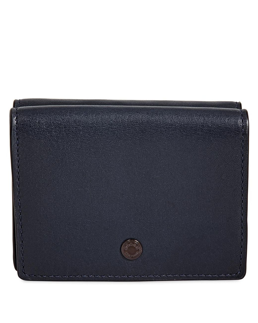 COACH Blue Saddle Trifold Origami Coin Wallet