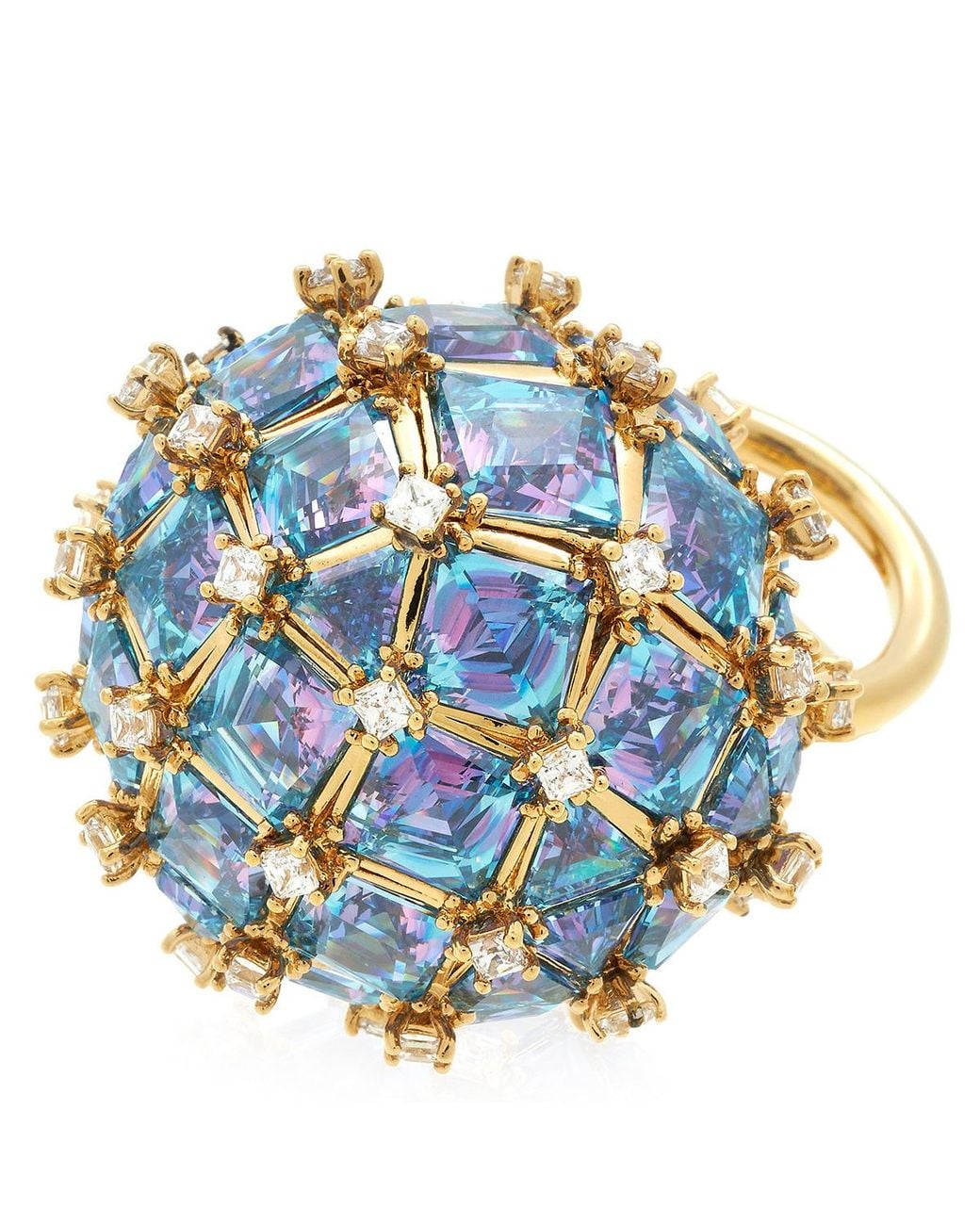 Swarovski Blue Curiosa Ladies Cocktail Ring for men
