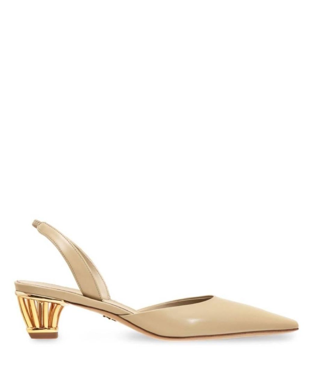 Ferragamo Natural Ferragamo Alyssa Cage-Heel Slingback Pumps