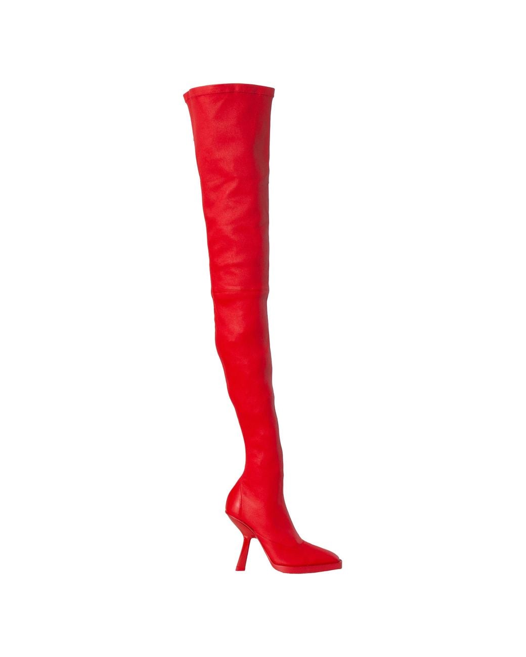 Ferragamo Red Ferragamo Ramii Nappa Stretch Thigh-High Boots