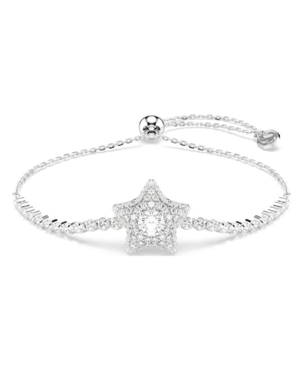 Swarovski Metallic Sublima Rhodium Plated Star Bracelet for men