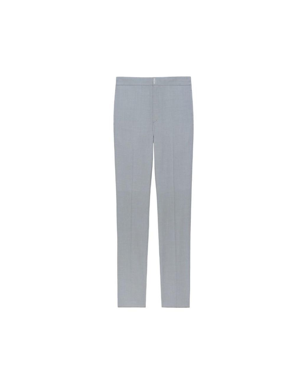 Givenchy Gray Slim Fit Trousers W/ Elastic Waist_Pearl, Brand Size 46 (Us