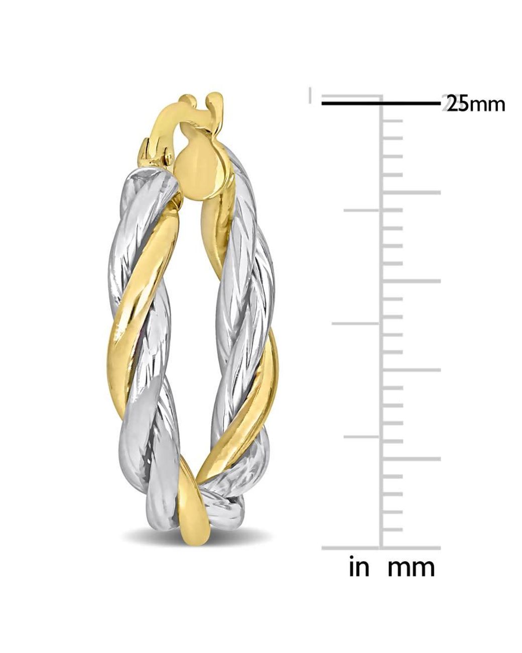 Amour Metallic 25Mm Twisted Hoop Earrings for men