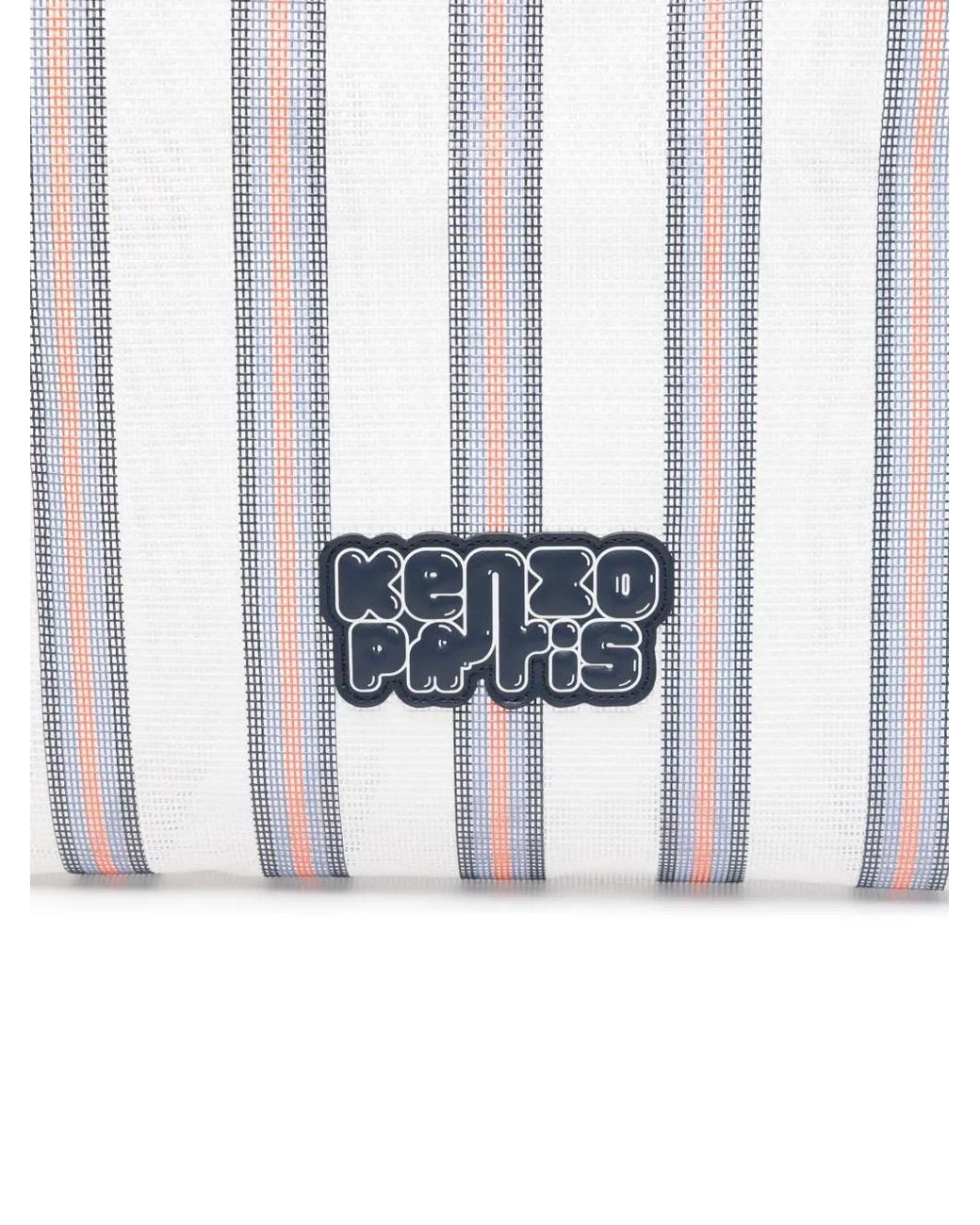 KENZO White Coast Lines Large Mesh Tote Bag for men