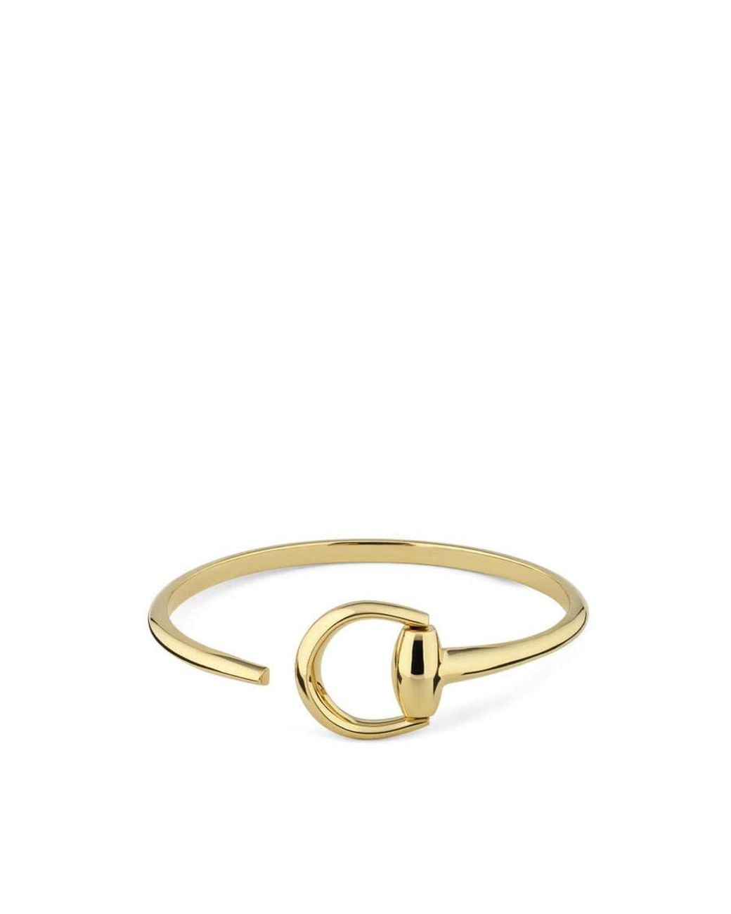 Gucci Metallic Horsebit 18K Cuff Bracelet