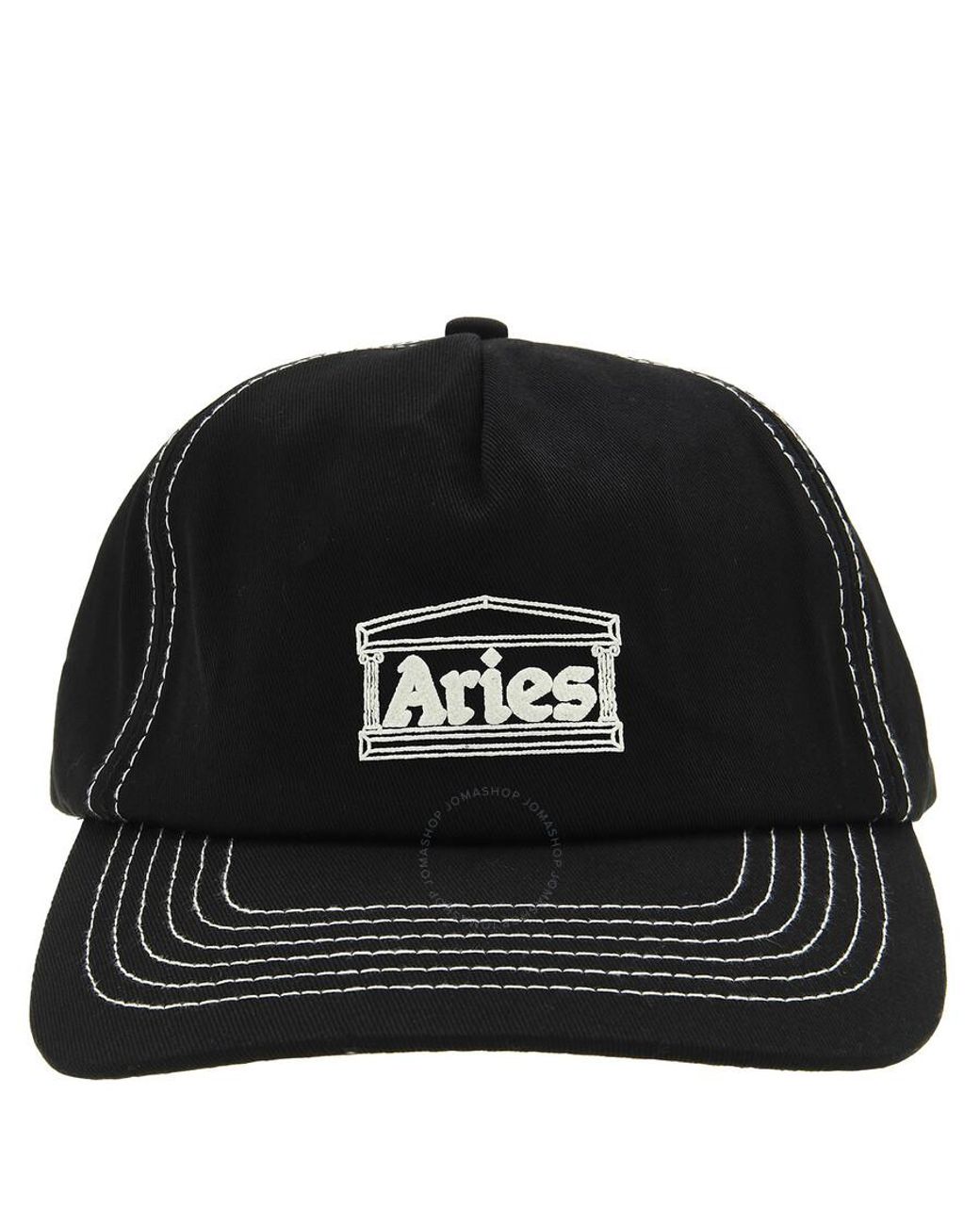 Aries Cotton Temple Baseball Cap in Black for Men | Lyst