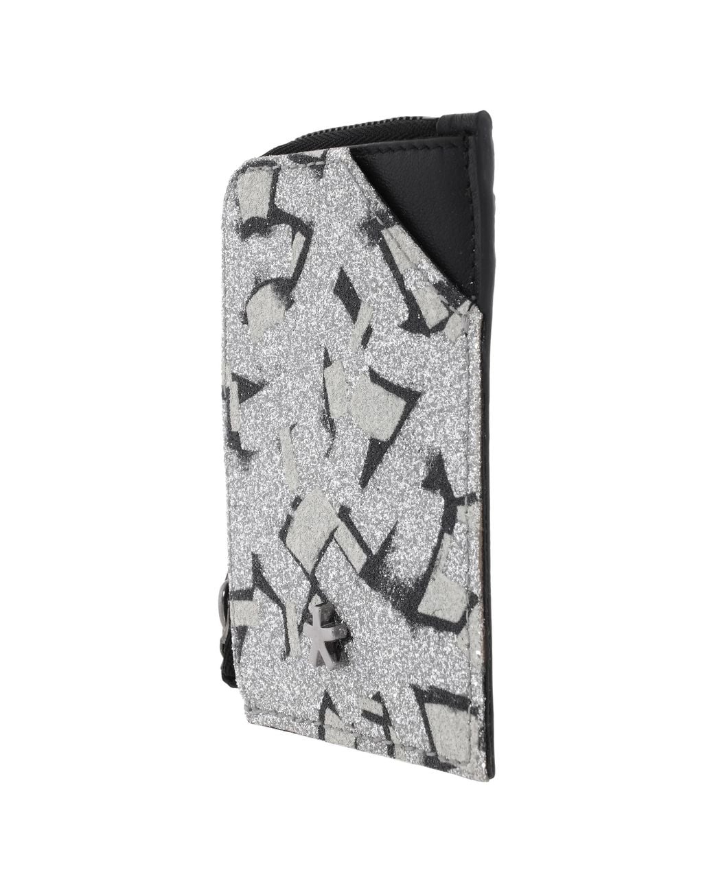 Jimmy Choo Gray Artwork Glitter Fabric Jc Cardholder for men