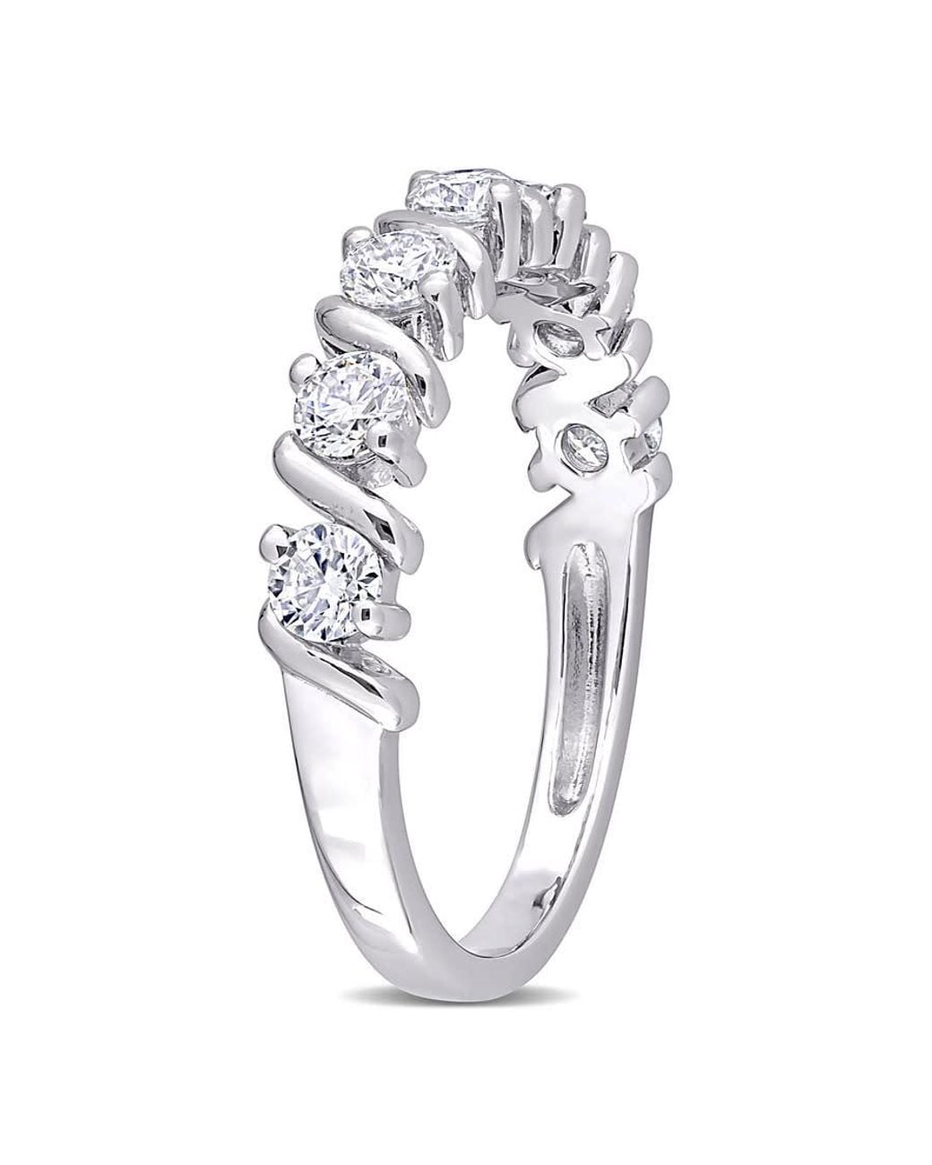 Amour White 3/4 Ct Dew Created Moissanite Band for men