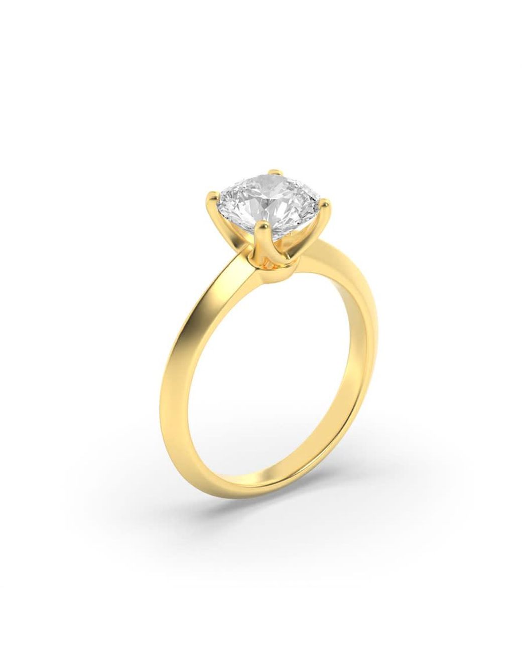 Mure And Co Metallic 2Ctw Round Shaped Lab Grown Diamond (F/Vs) Knife Edge Shank Solitaire Engagement Ring for men