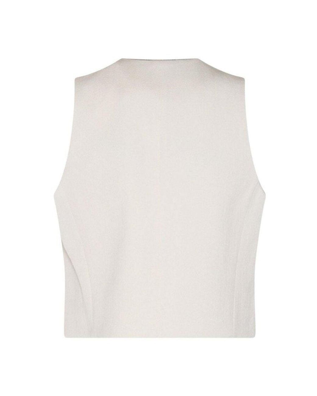Brunello Cucinelli White Off Cotton Linen Vest, Brand Size 40 (Us for men