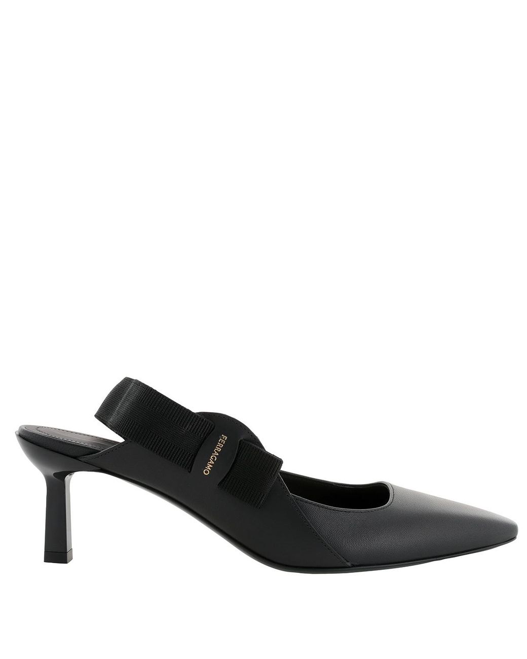Ferragamo Black Ferragamo Vania Vara Bow Slingback Pumps