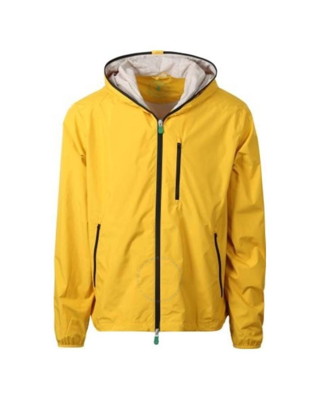 Save The Duck Curry David Hooded Rain Jacket in Yellow for Men Lyst UK