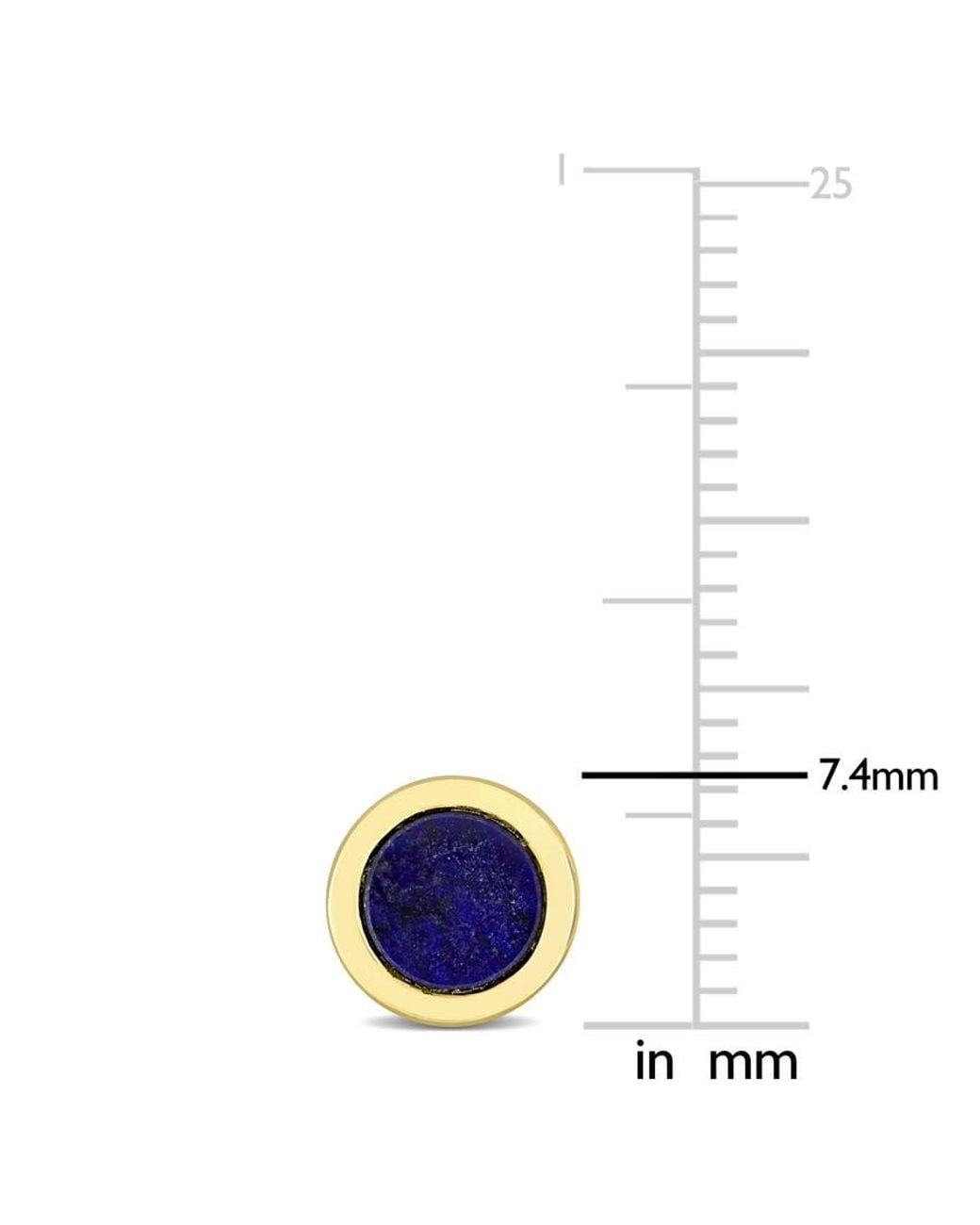 Amour Metallic 5/8 Ct Tgw Lapis Stud Earrings for men