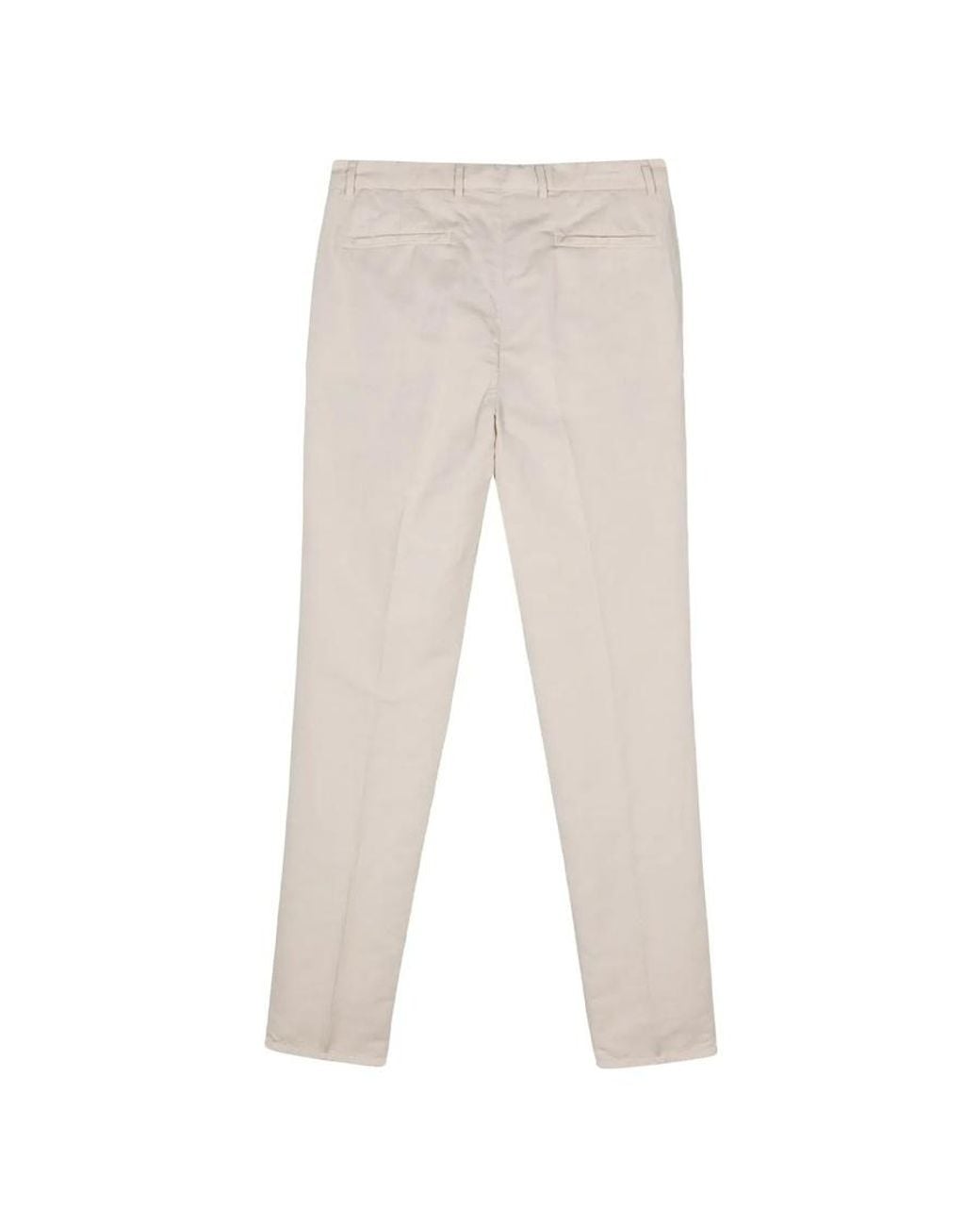 Brunello Cucinelli Natural Linen Blend Tailored Trousers, Brand Size 56 (Us for men