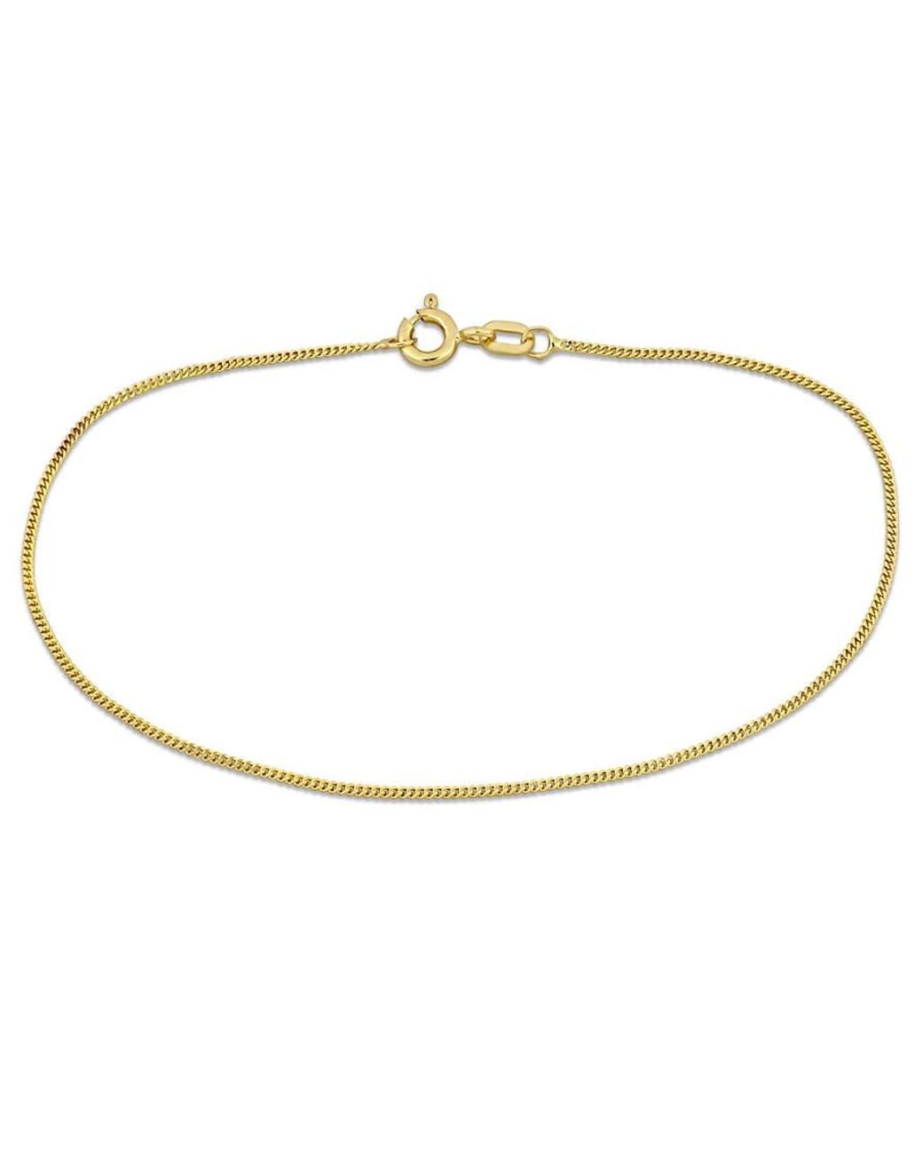 Amour Metallic 1Mm Diamond Cut Flat Curb Bracelet for men