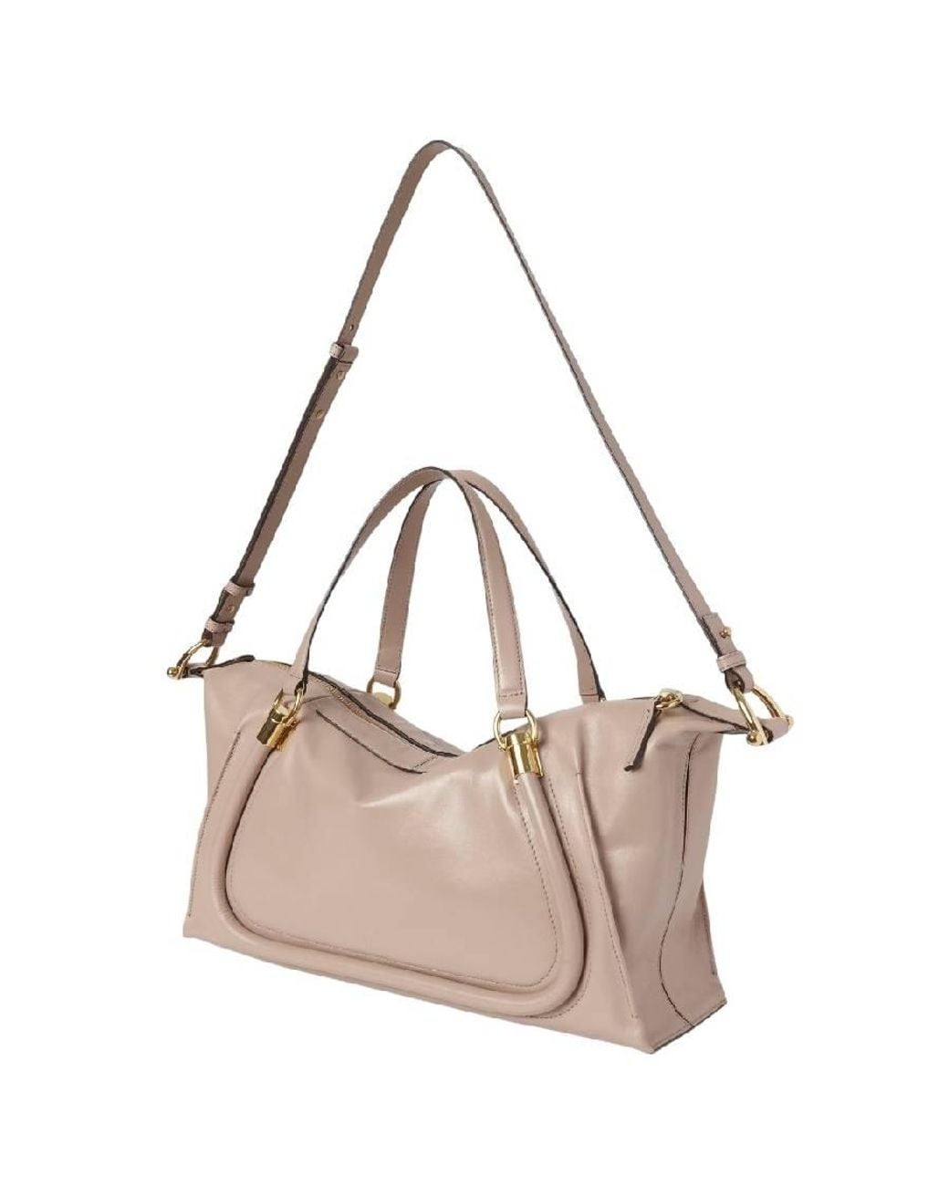 Chloé Pink Paraty 24 Leather Shoulder Bag